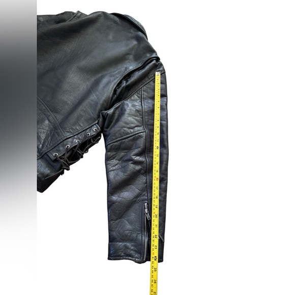 Vintage Hudson Genuine Leather Jacket Motorcycle Size 48? Vtg Riding Lined - Picture 10 of 12